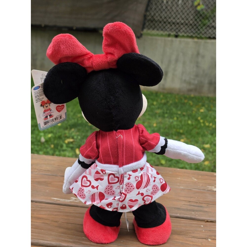Disney Dancing Minnie Mouse Plush Valentine’s Edition 13" With Tag W/Sound Works - Picture 9 of 11